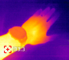 infrared picture of a hand